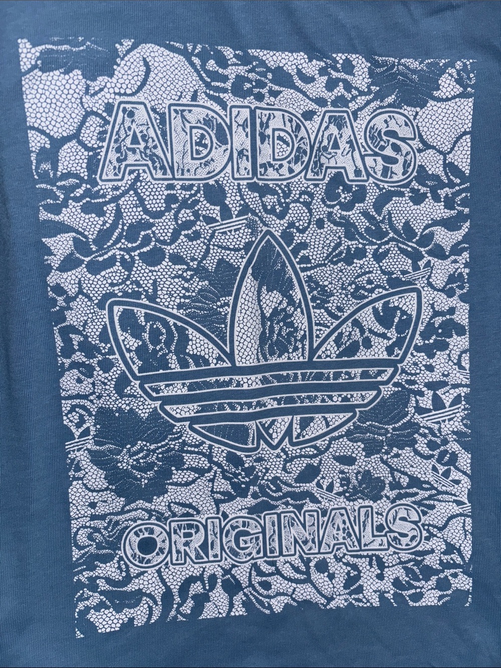 adidas Blue Short-Sleeve Tee with White Trefoil Graphic - Picture 2 of 4